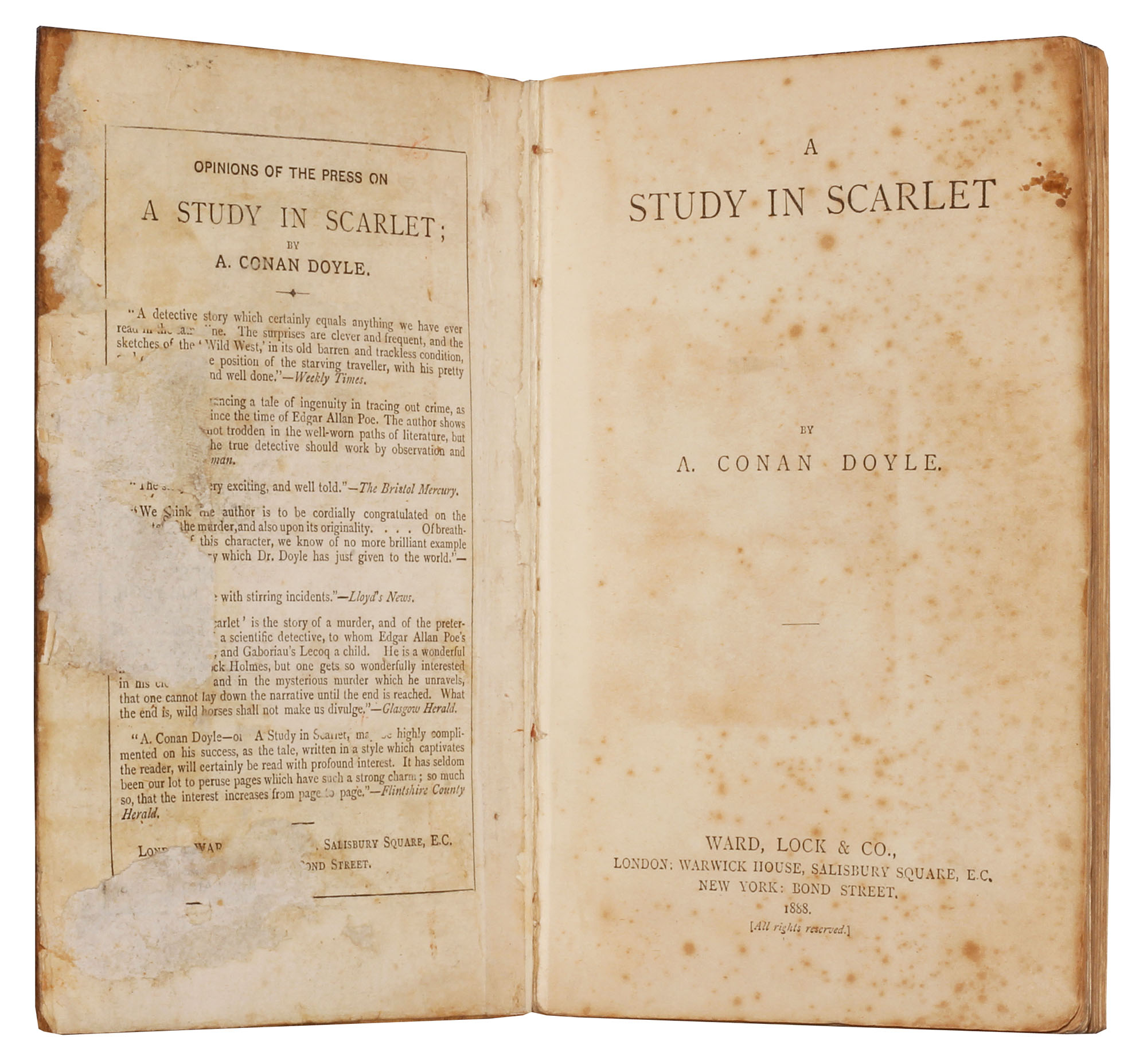 A Study In Scarlet By Doyle Arthur Conan Jonkers Rare Books A Study In Scarlet By Doyle Arthur Conan Jonkers Rare Books