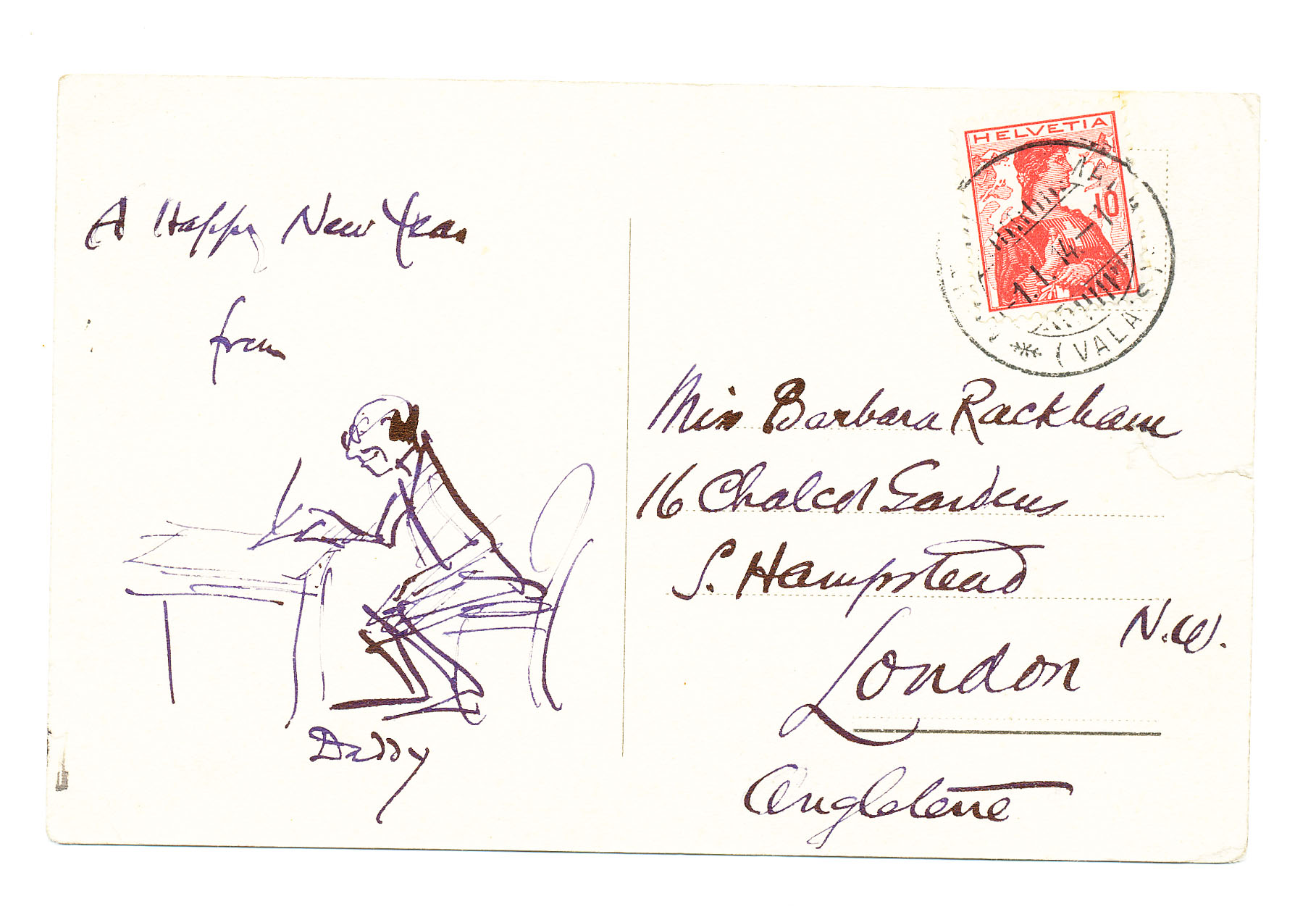 Postcard From Rackham to His Daughter - , 