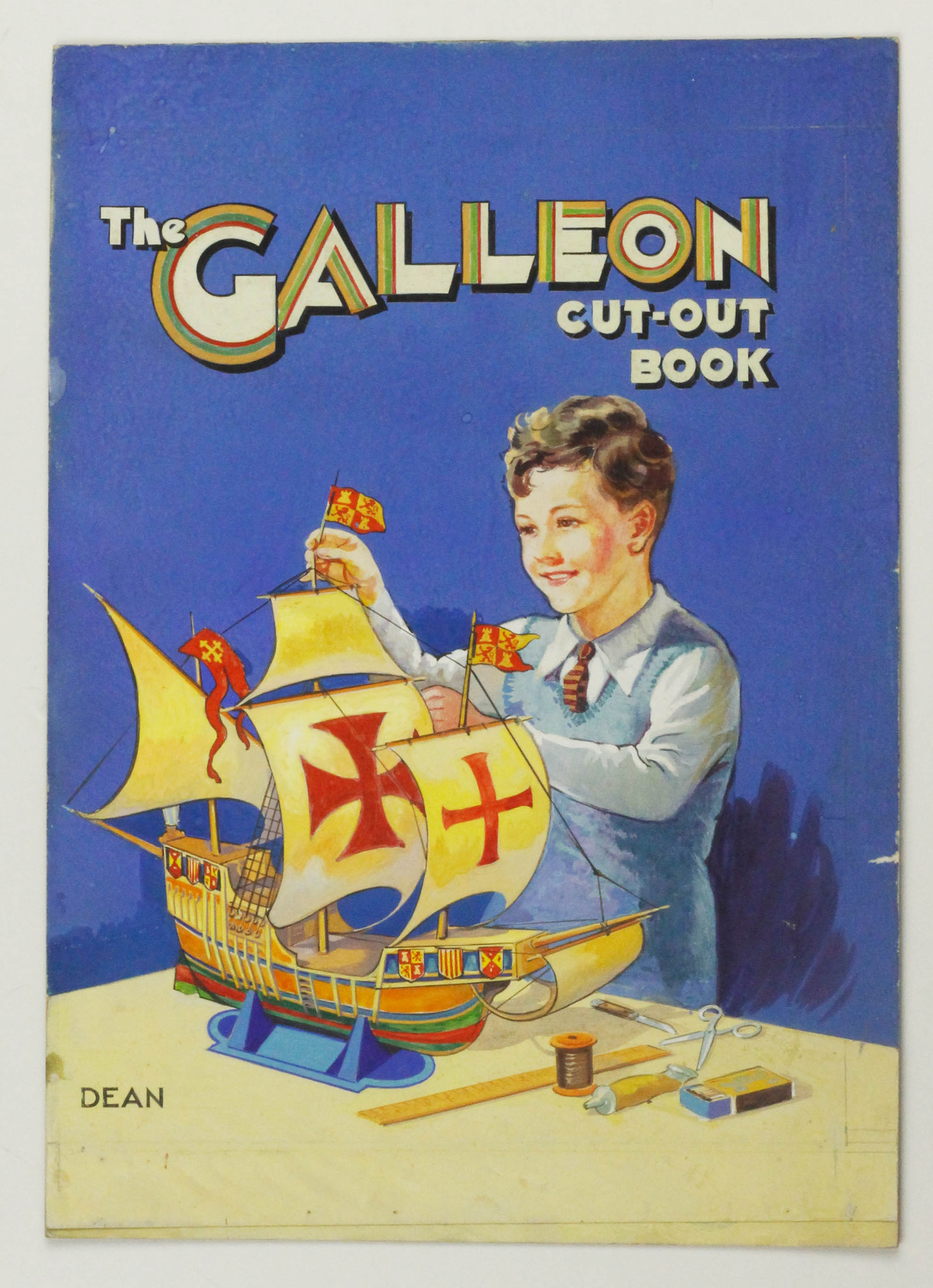 The Galleon Cut Out Story Book Original Painting By Anon