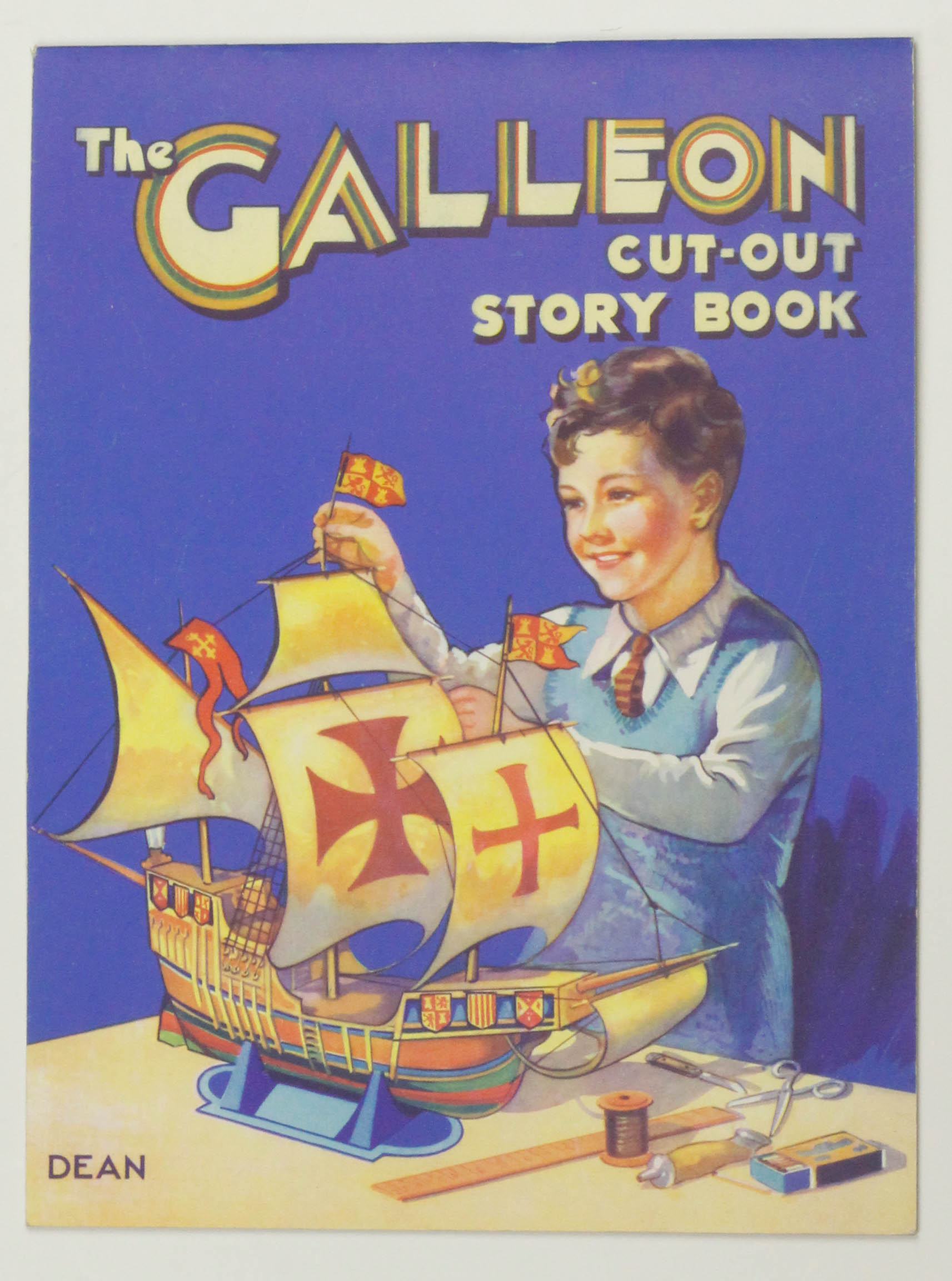The Galleon Cut Out Story Book Original Painting By Anon