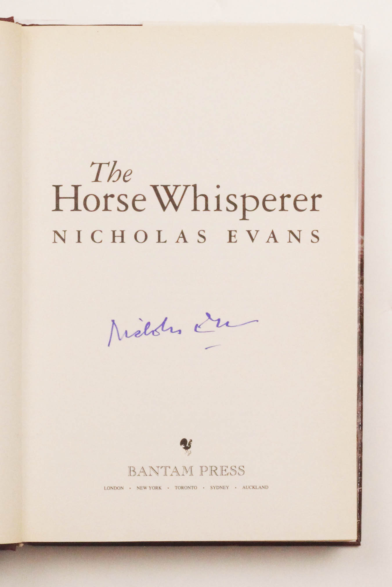 The Horse Whisperer by EVANS, Nicholas Jonkers Rare Books