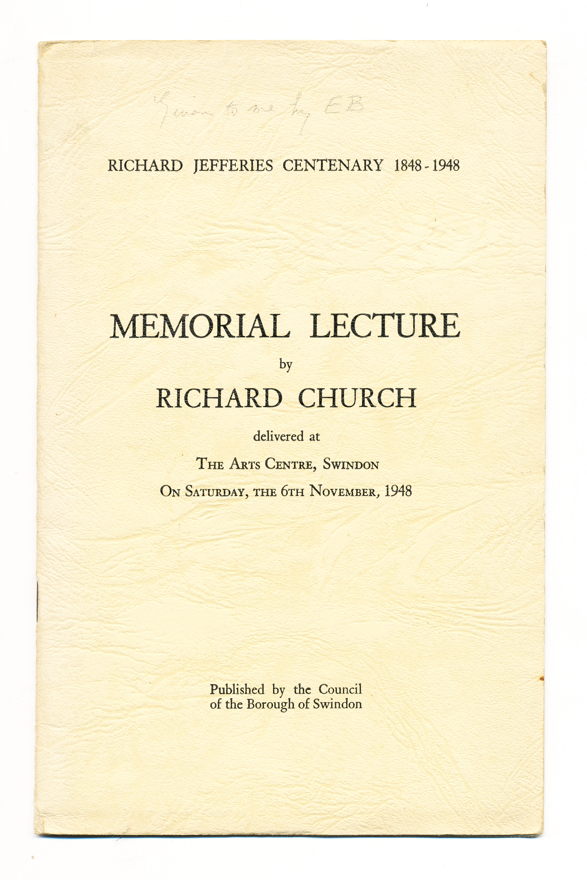 Richard Jefferies Centenary 1848-1948 - , 