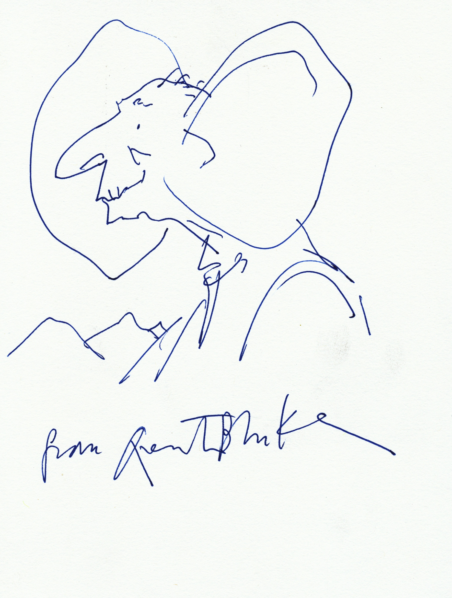 Donald Rindahl Scetch Drawing Of Roald Dahl