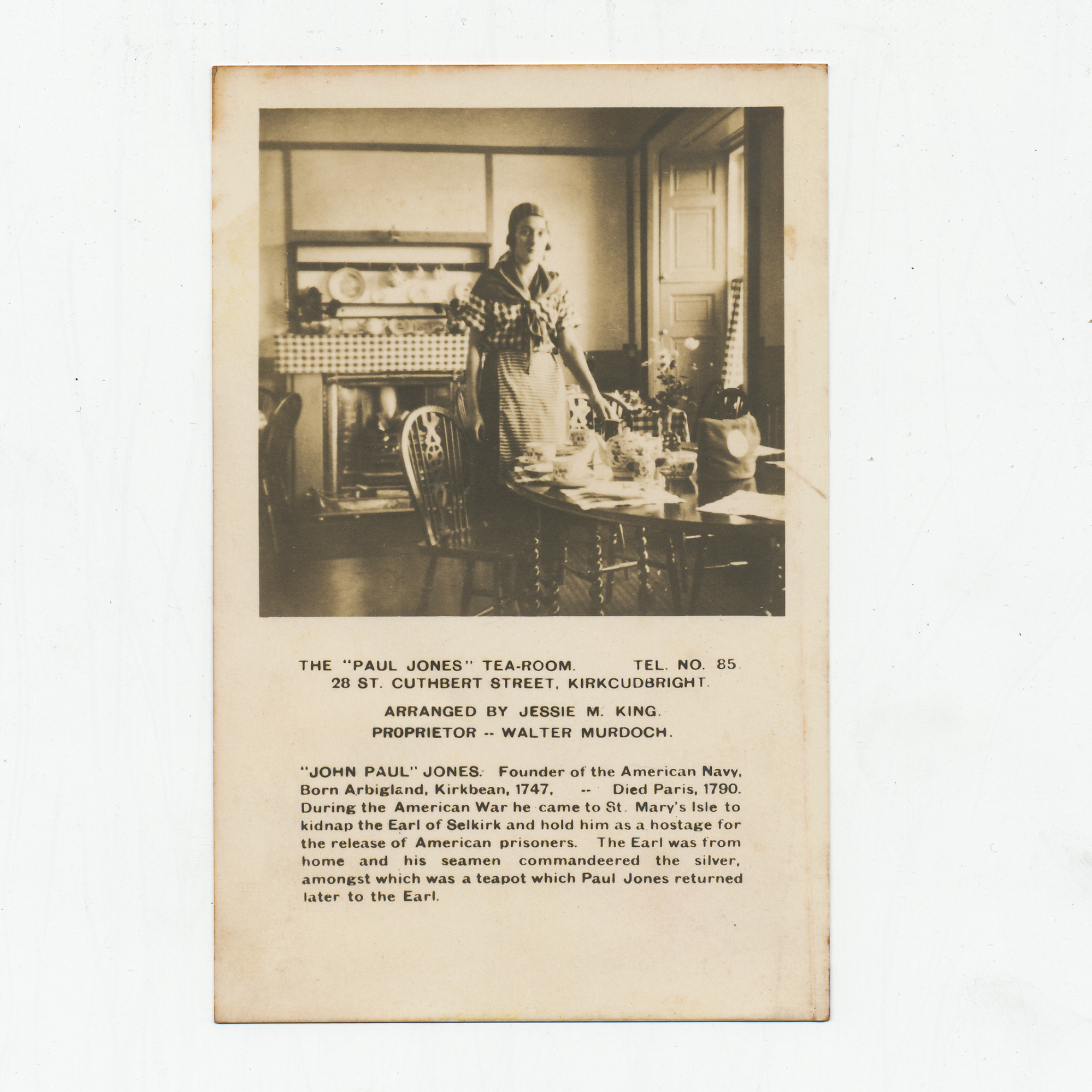 Postcard - the Paul Jones Tea Room - , 