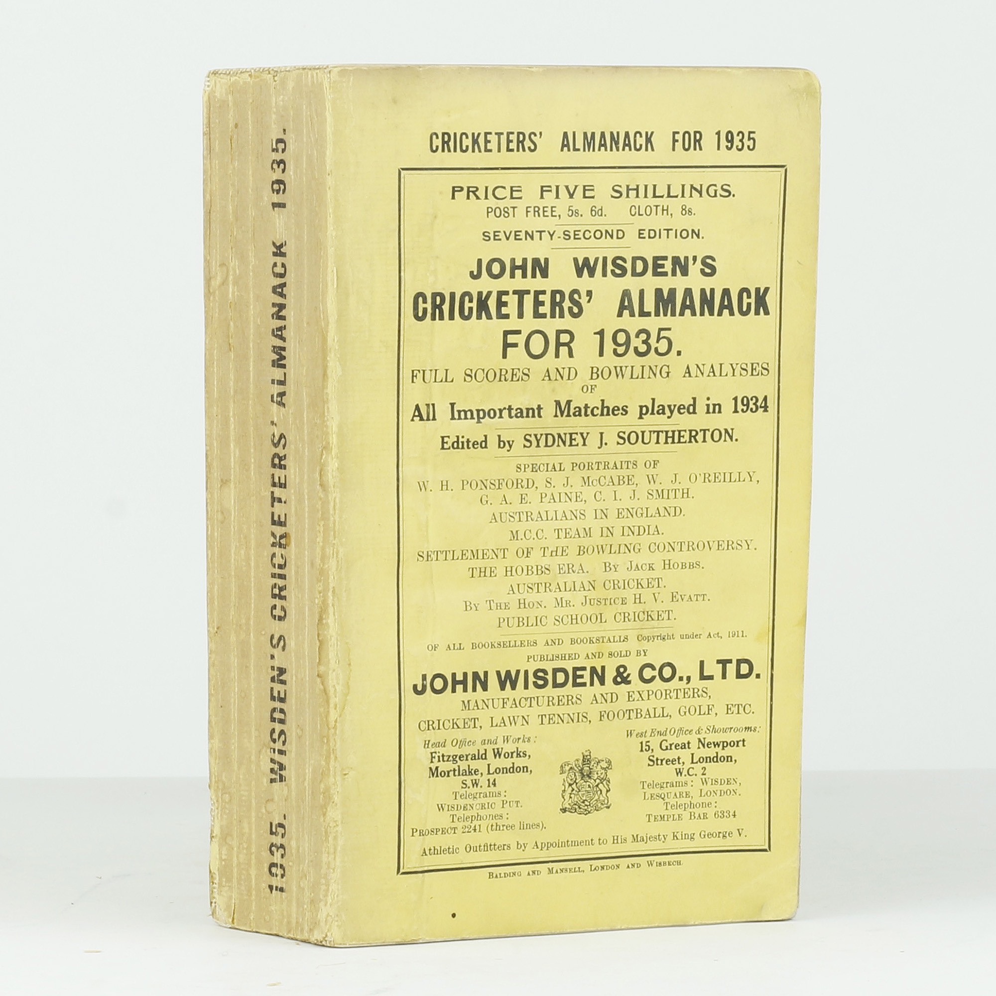 John Wisden's Cricketers' Almanack for 1935 - , 