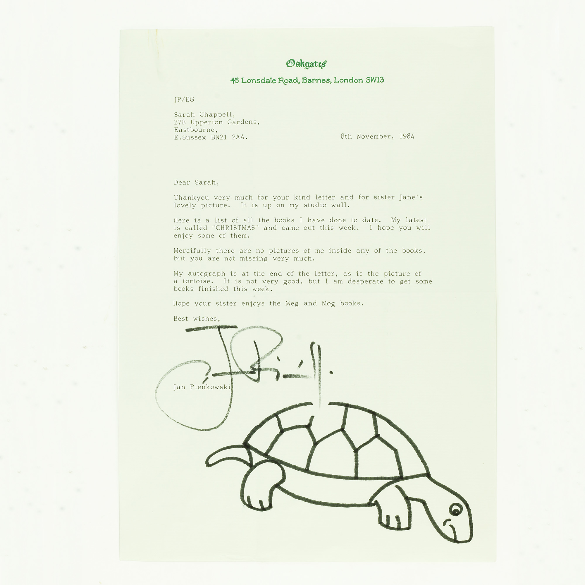 Typed Letter Signed With Original Drawing - , 