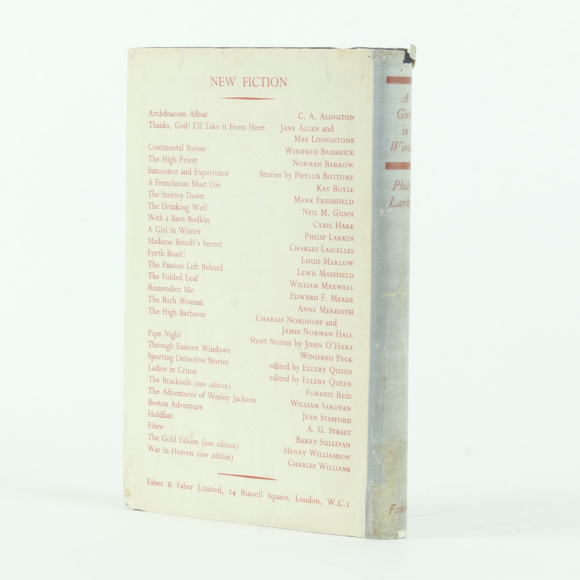 A Girl In Winter By Larkin Philip Jonkers Rare Books