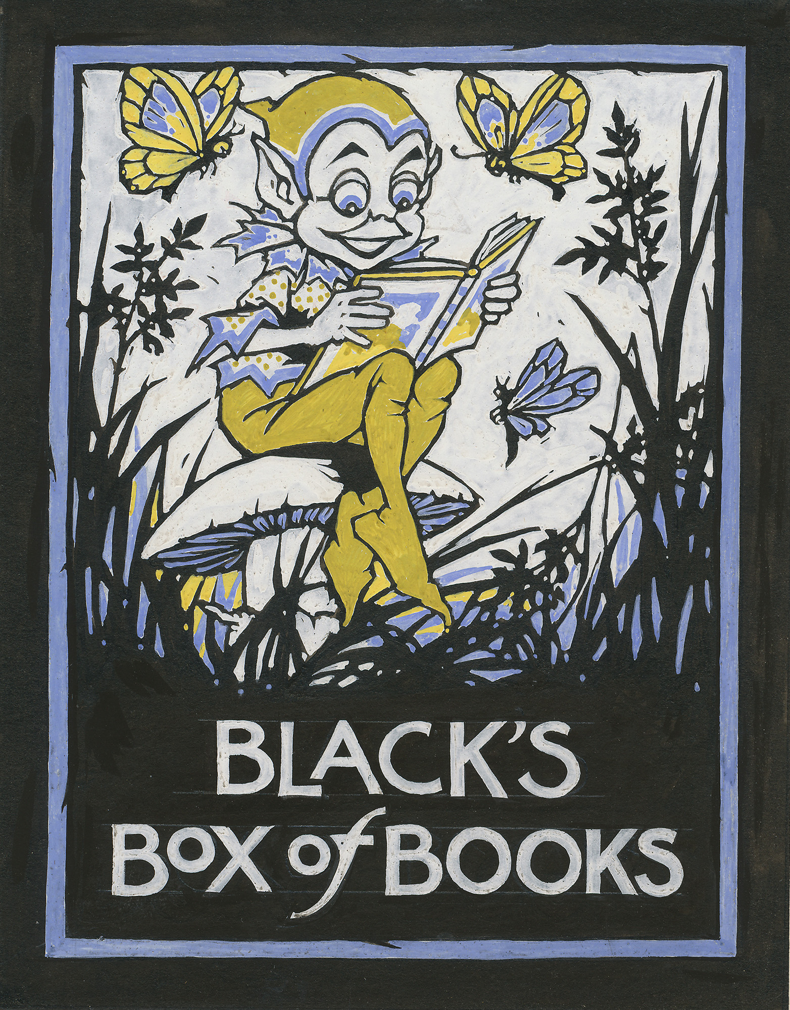 Original Ink and Watercolour for Black's Box of Books - , 