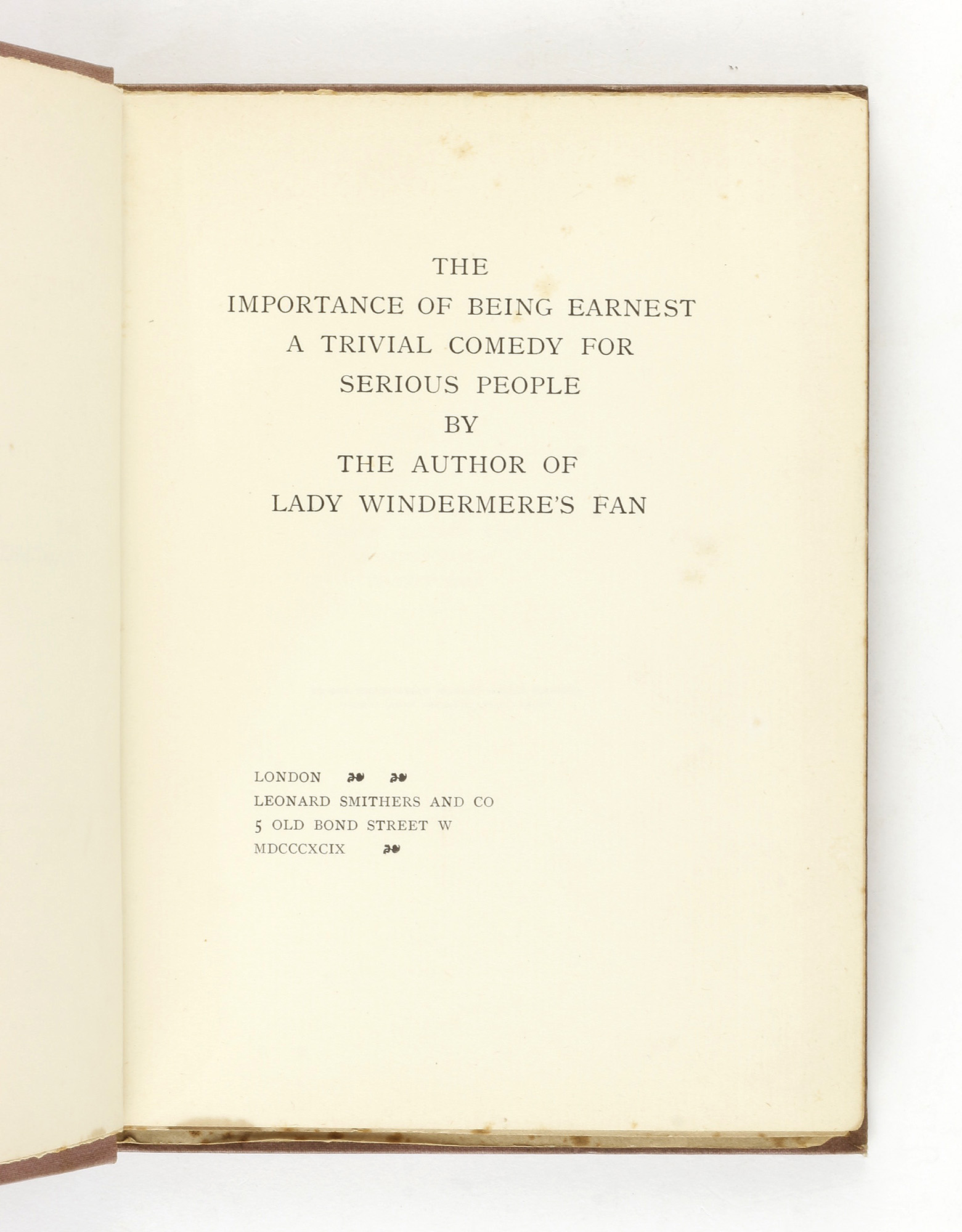 oscar wilde the importance of being earnest and other plays