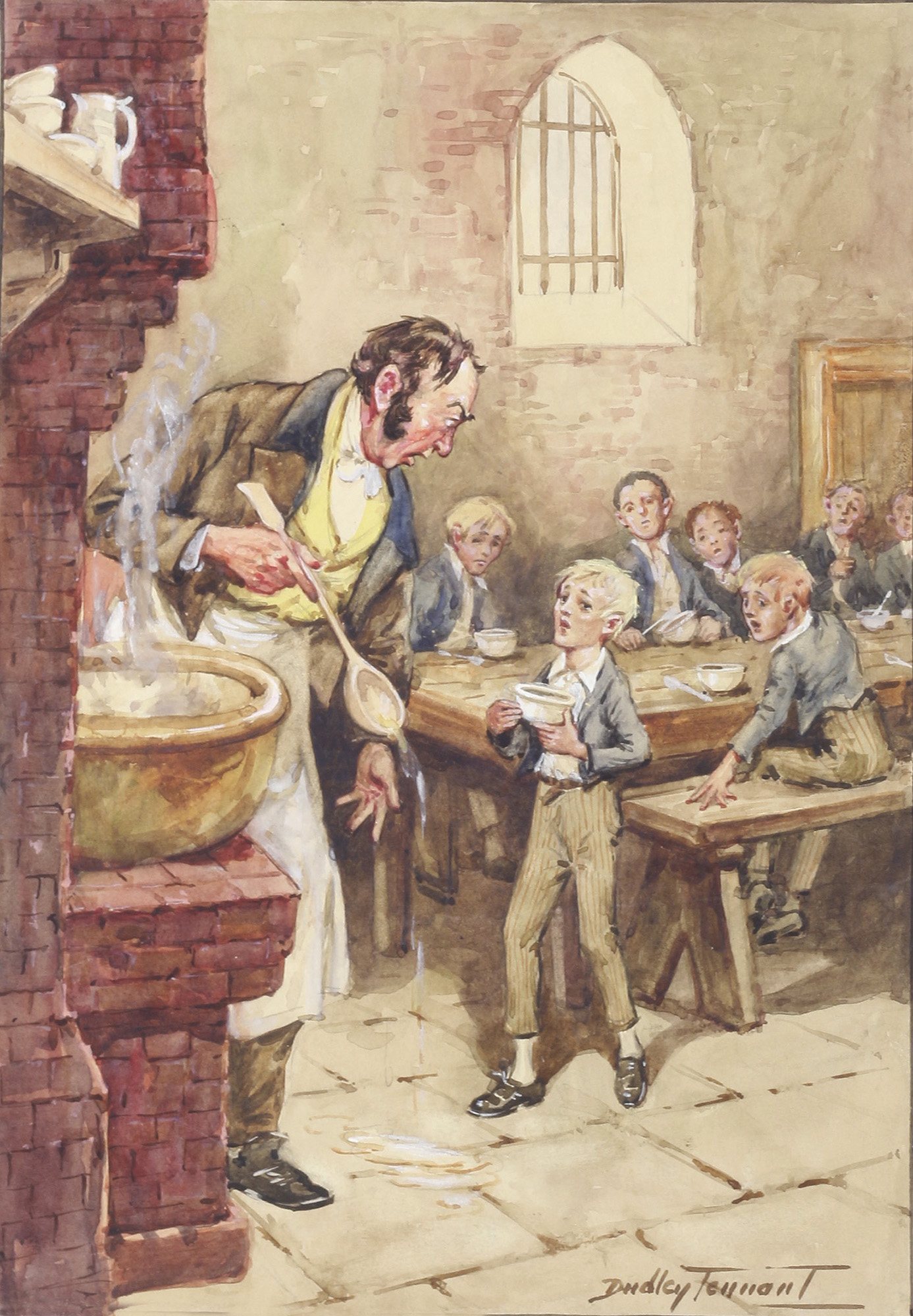 Original Watercolour for Oliver Twist by TENNANT, Dudley
