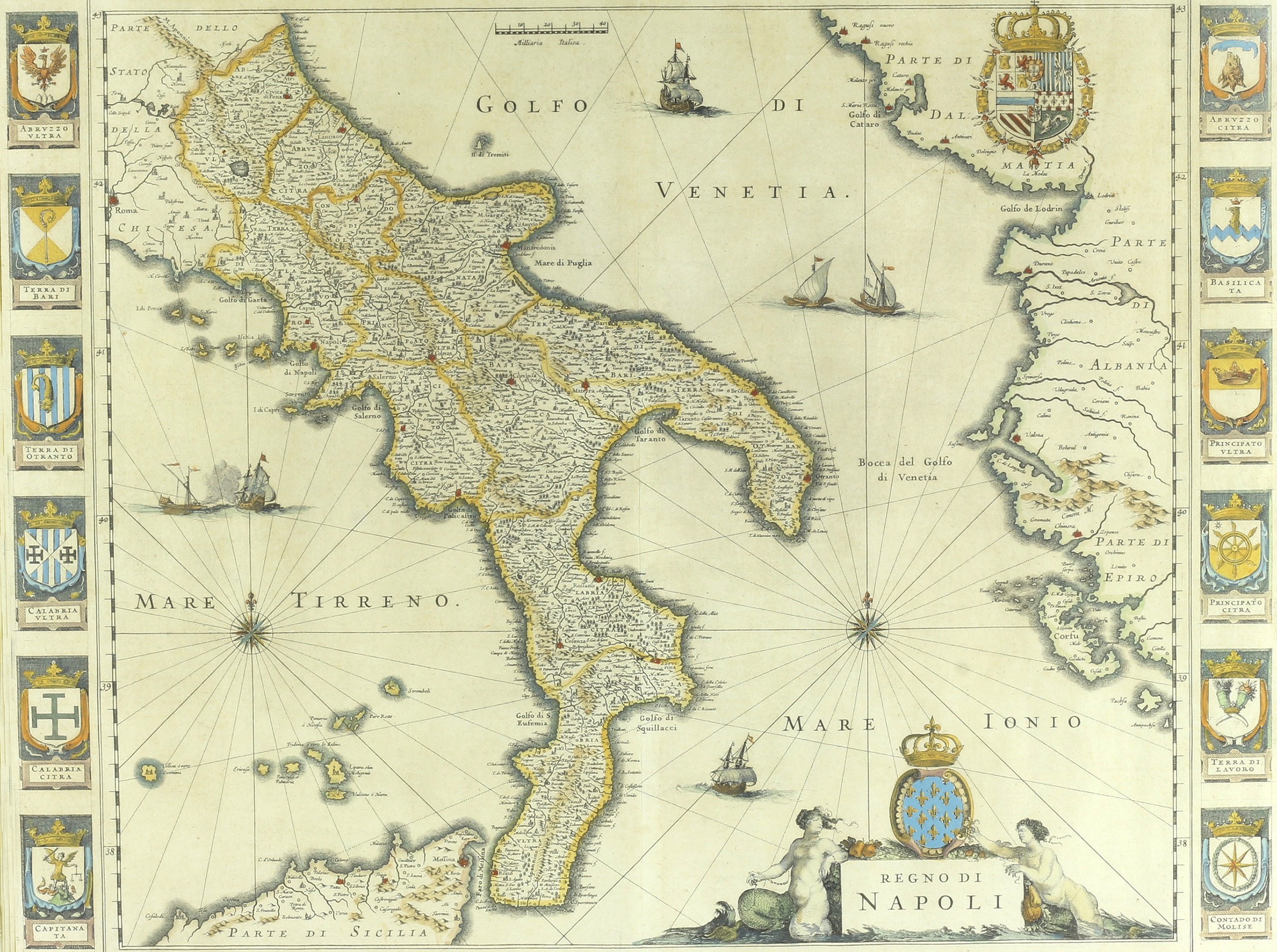 Regno Di Napoli: Map of Southern Italy - , 