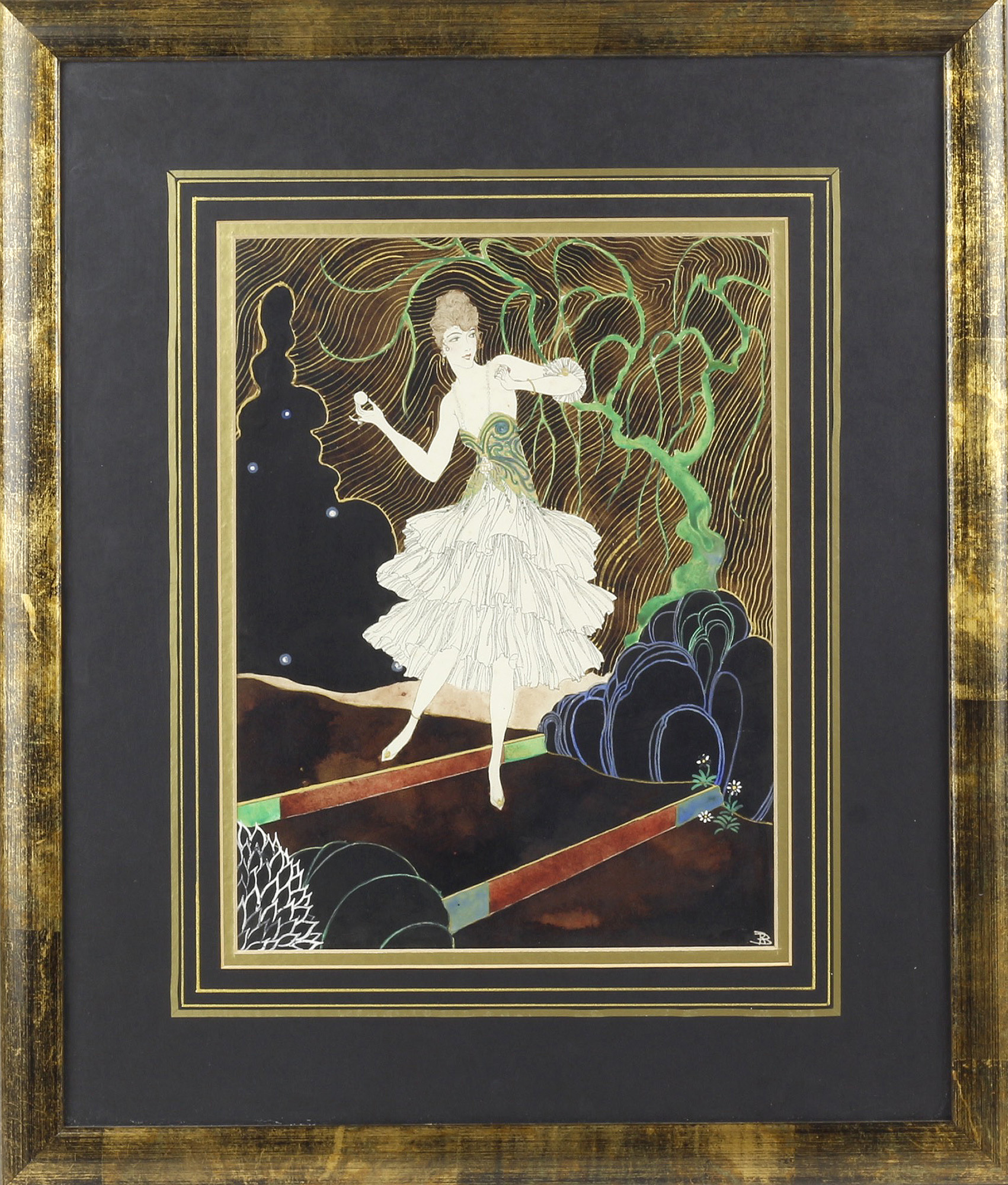 Cinderella Original Art Deco Painting By Balfour Ronald