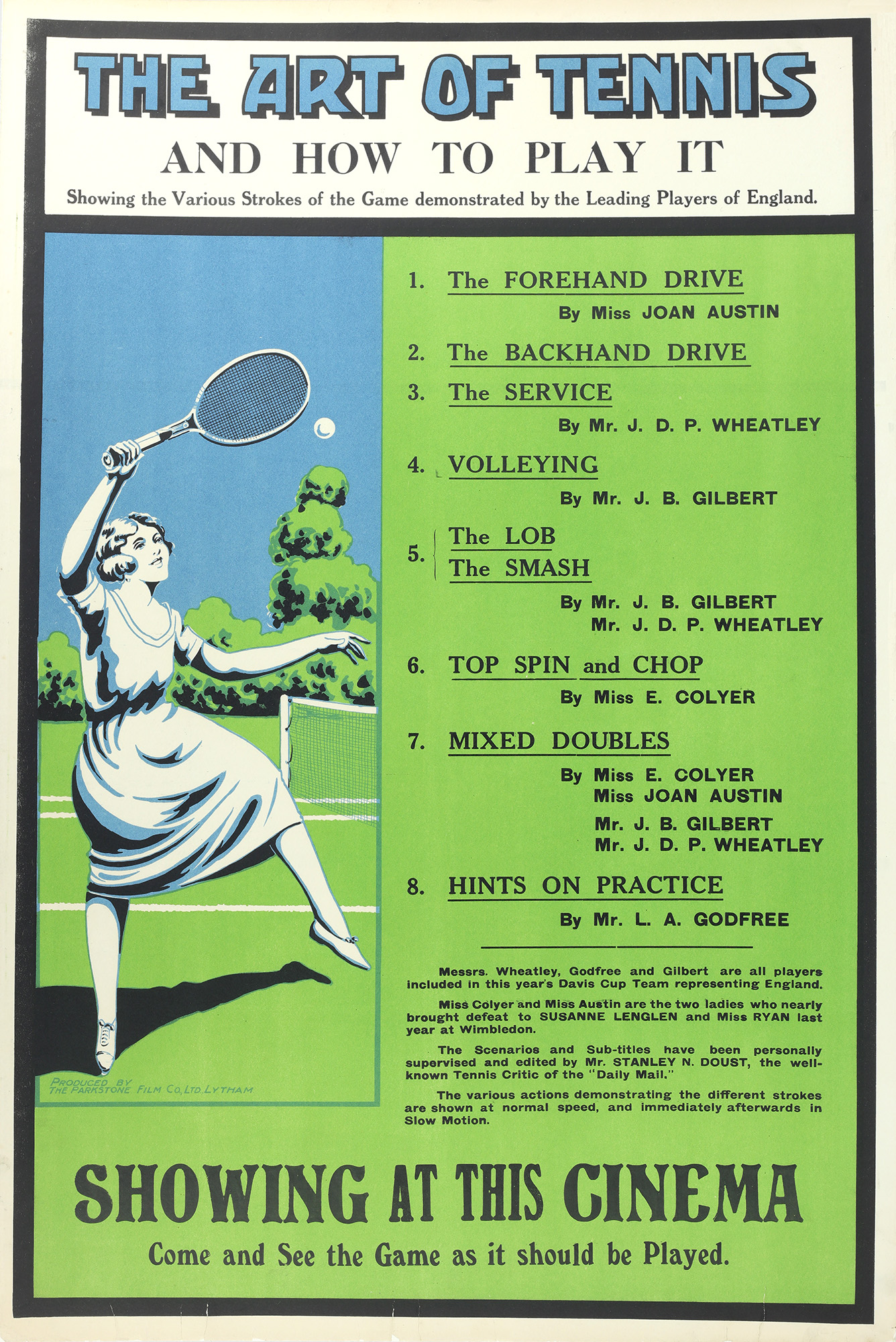 Original Vintage Poster: The Art of Tennis - , 