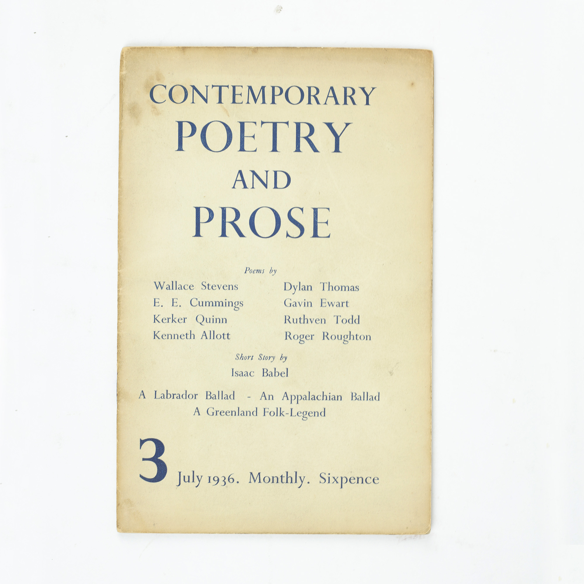 Contemporary Poetry and Prose - , 