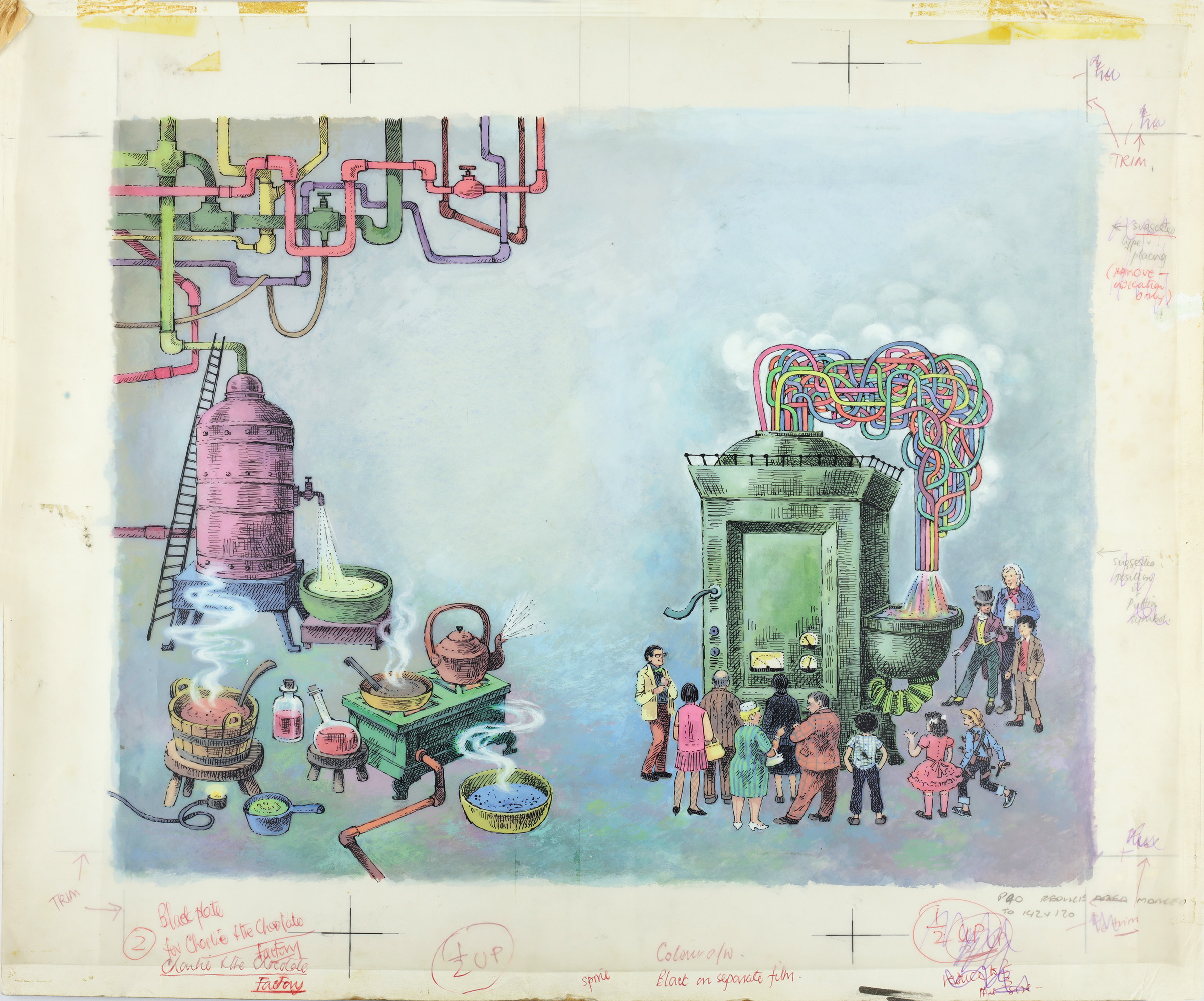 Original Artwork For Charlie And The Chocolate Factory By JAQUES original-artwork-for-charlie-and-the-chocolate-factory-by-jaques
