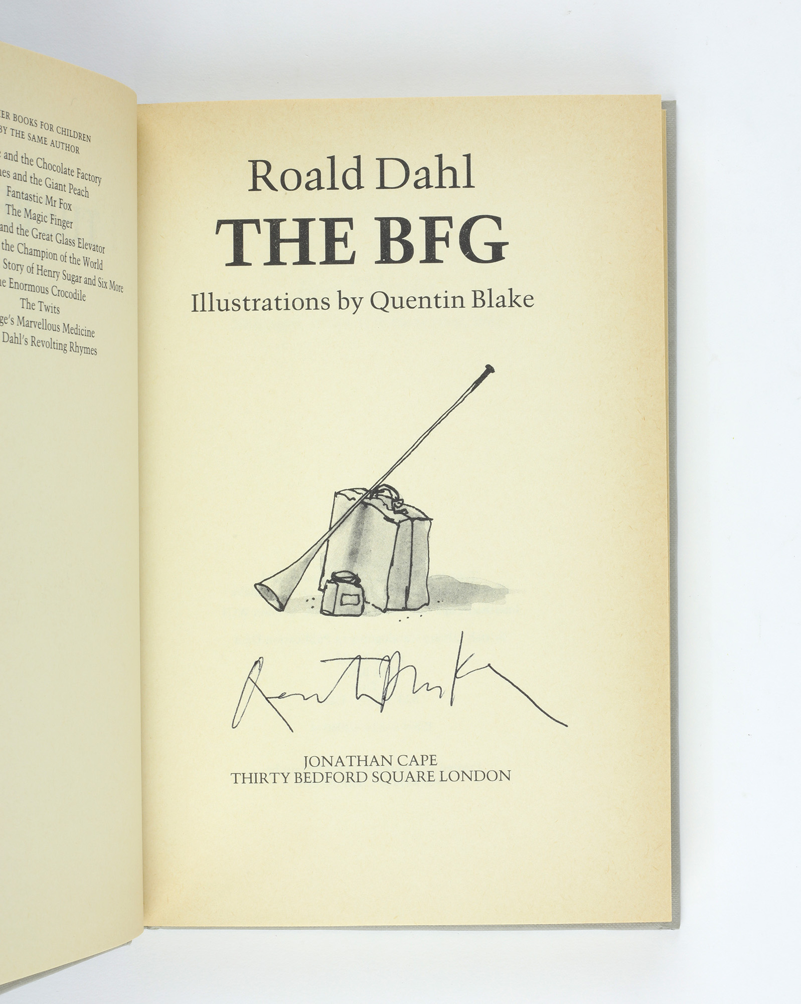 The Bfg by DAHL, Roald - Jonkers Rare Books