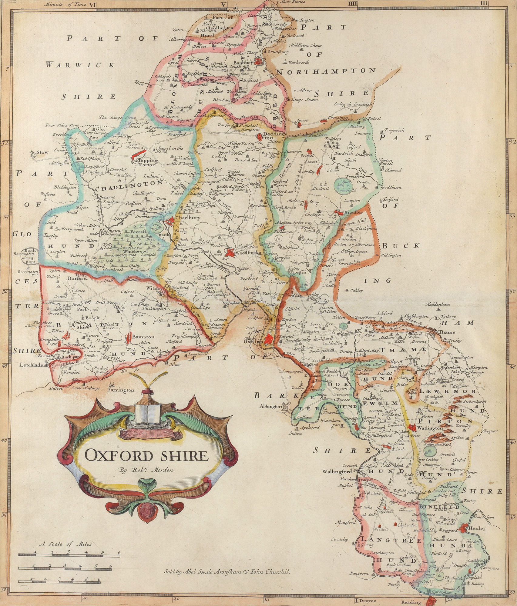 Map of Oxford Shire - , 