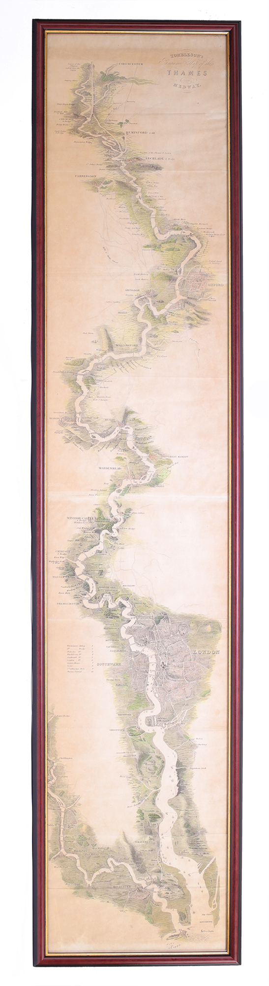 Tombleson's Panoramic Map of the Thames and Medway by [TOMBLESON ...
