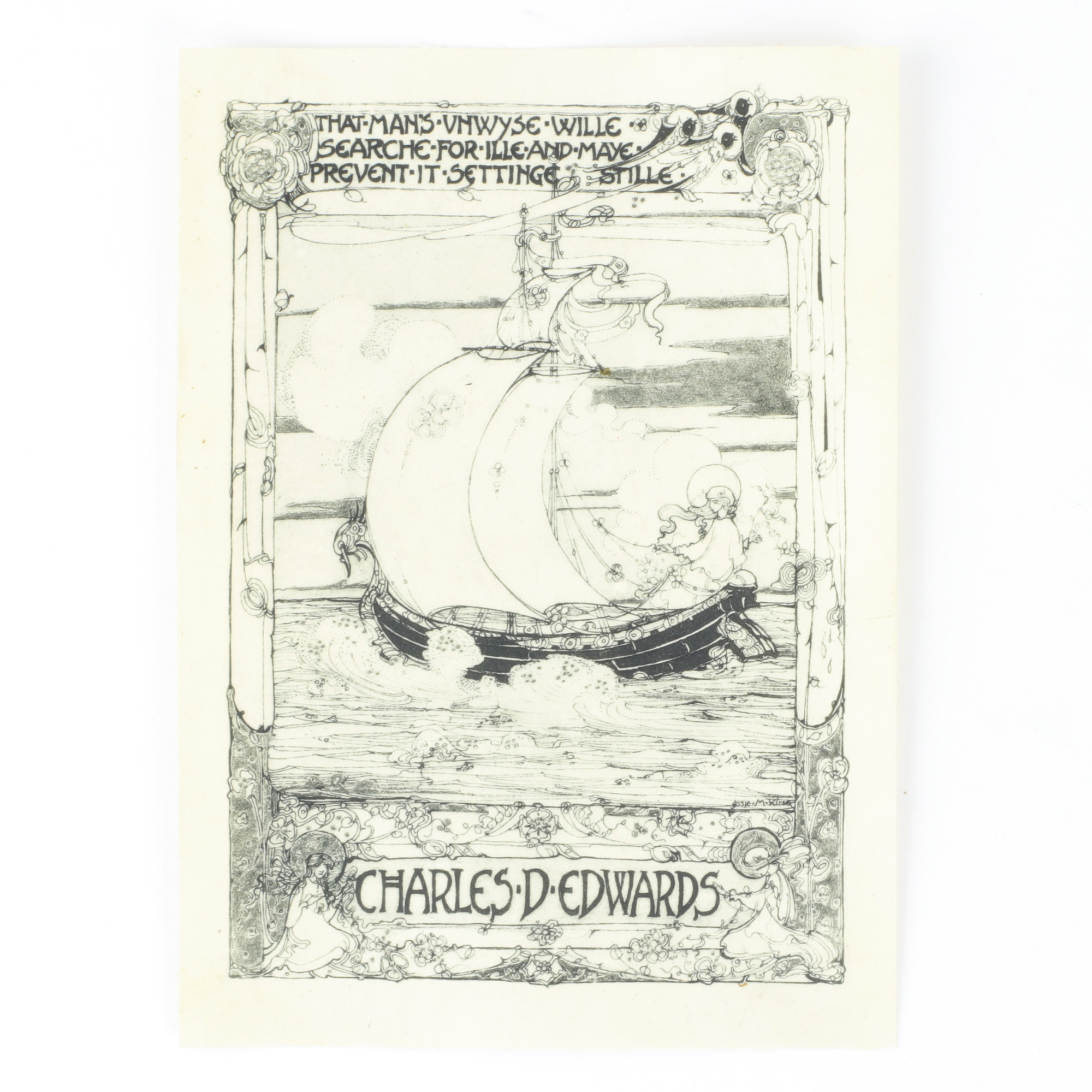 Bookplate of Charles D. Edwards - , 