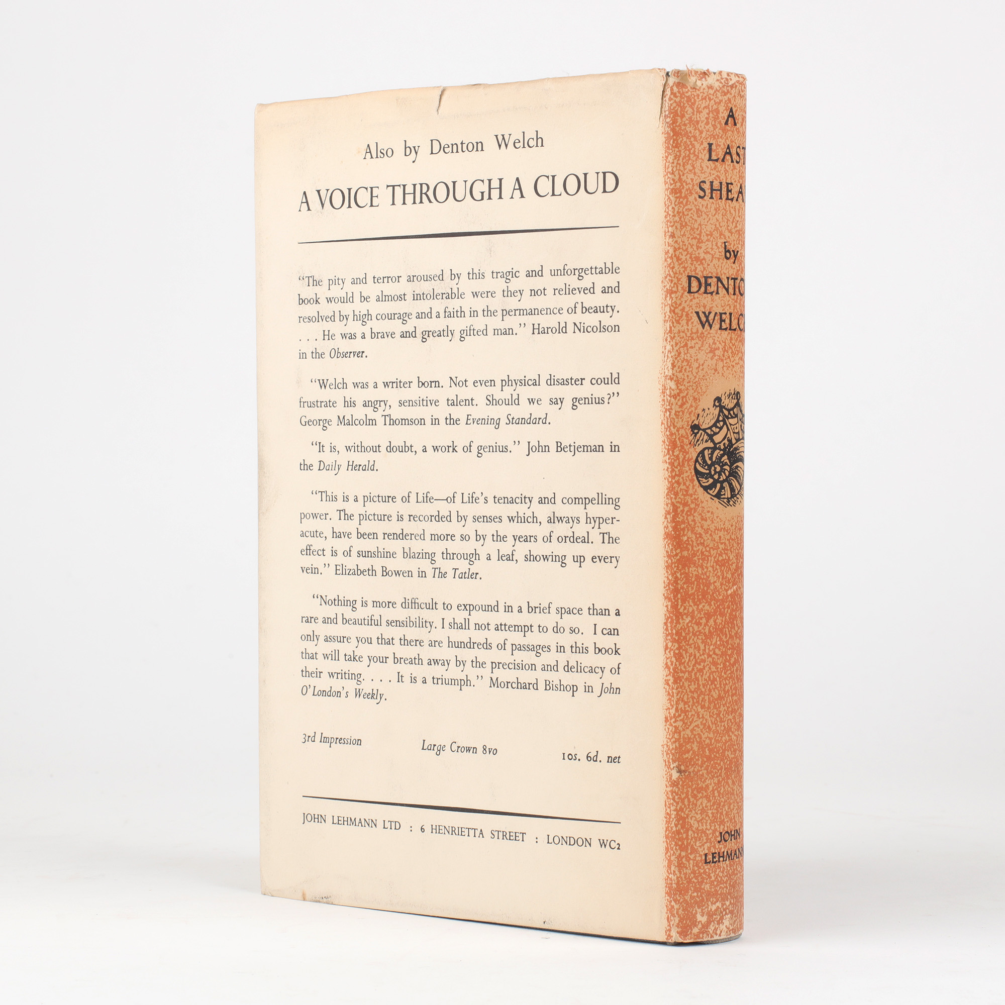 A Last Sheaf by WELCH, Denton - Jonkers Rare Books