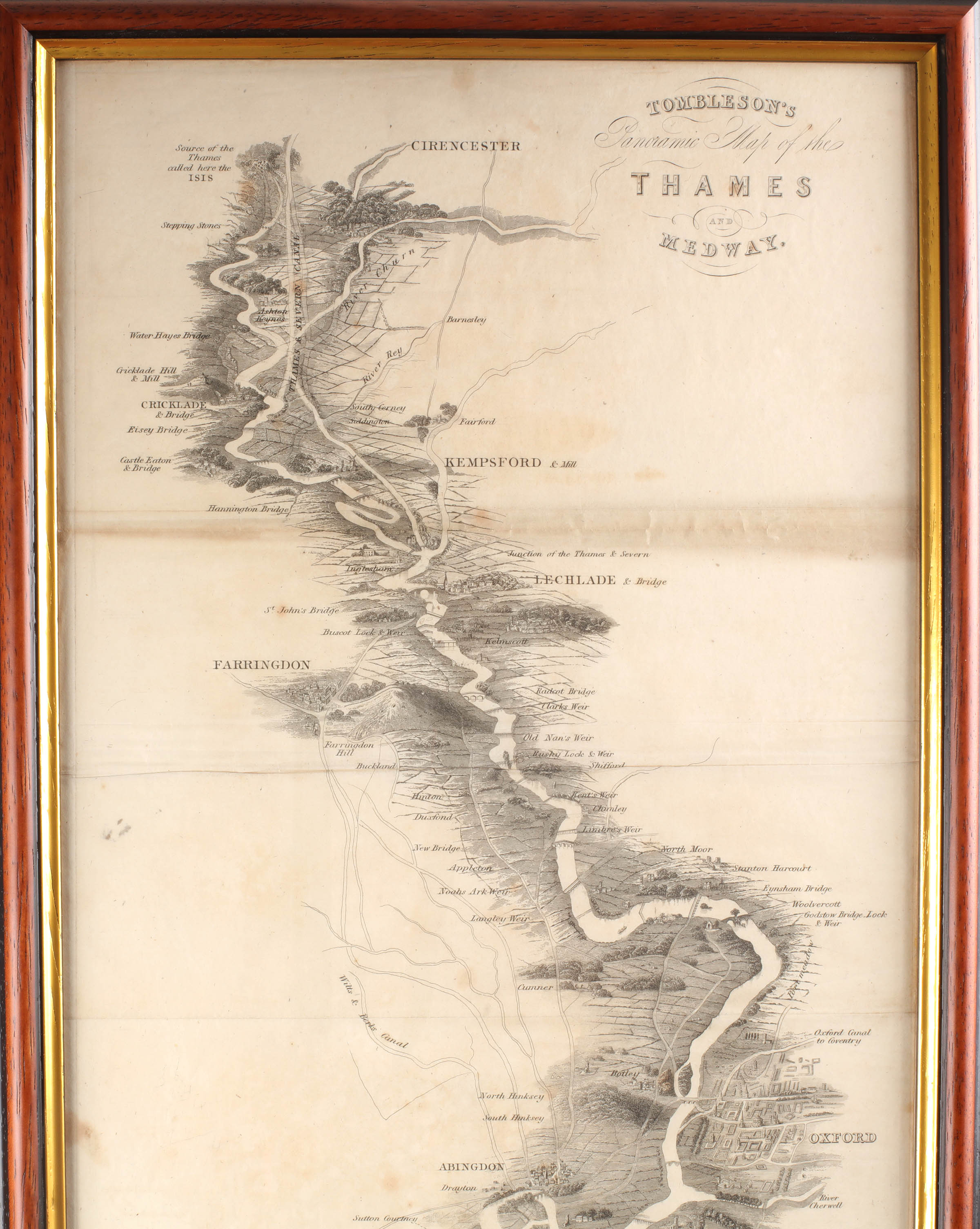 Thomsonlocal Map Tombleson's Panoramic Map of the Thames and Medway by [TOMBLESON ...
