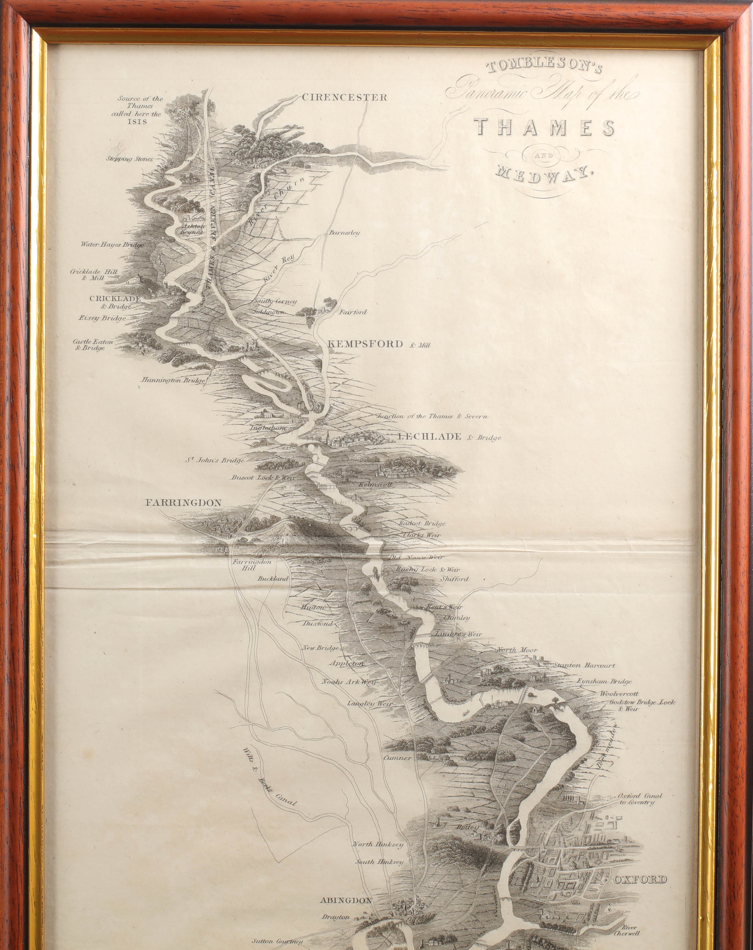 Thomsonlocal Map Tombleson's Panoramic Map of the Thames and Medway by [TOMBLESON ...