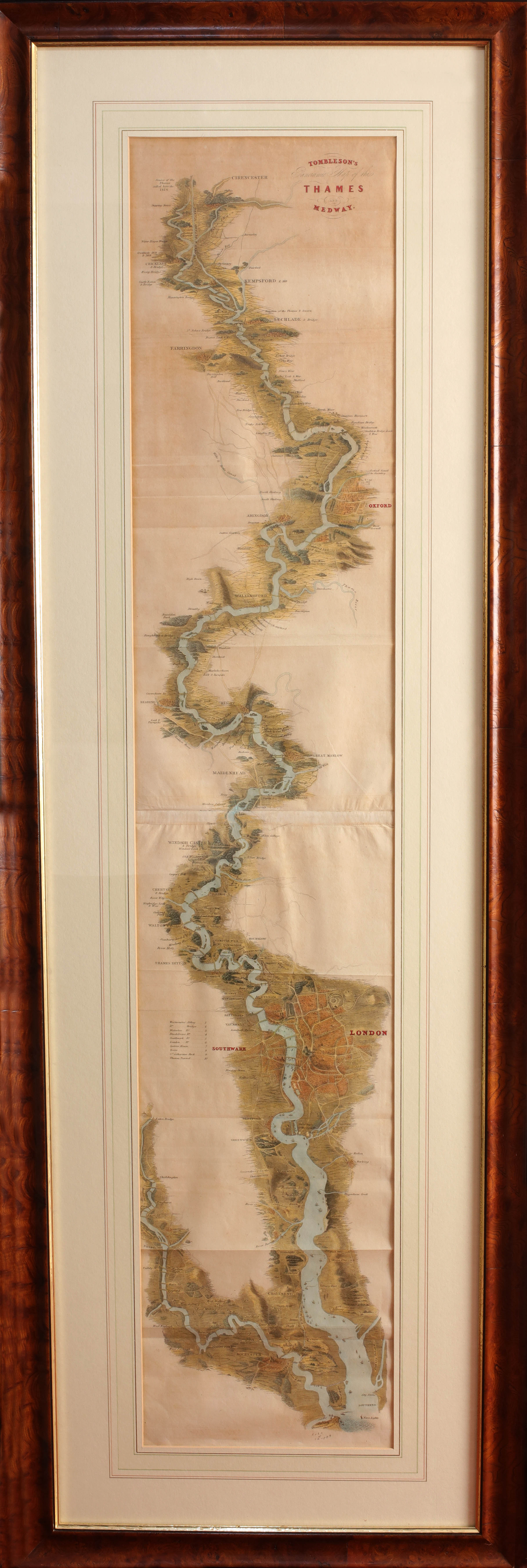 Thomsonlocal Map Tombleson's Panoramic Map of the Thames and Medway by [TOMBLESON ...