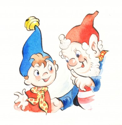 Original Ink and Watercolour Illustration for "Cheer Up, Little Noddy!" - , 