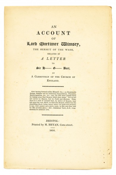 An Account of Lord Mortimer Wimsey - , 