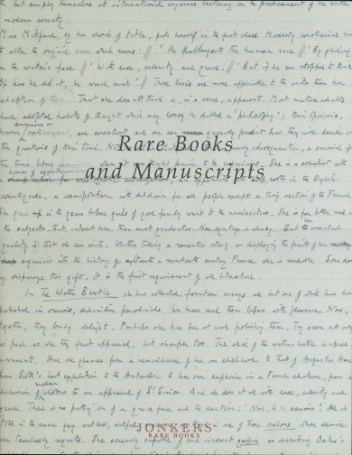 Rare Books and Manuscripts - , 