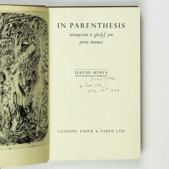 In Parenthesis by JONES, David - Jonkers Rare Books