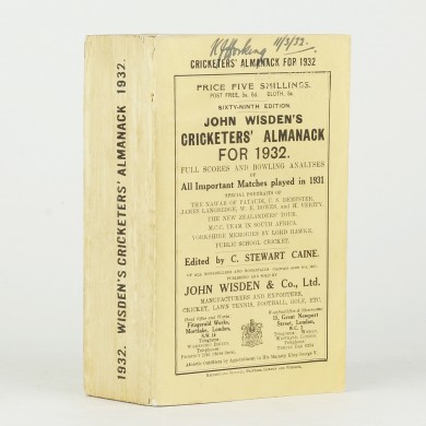 John Wisden's Cricketers' Almanack for 1932 - , 