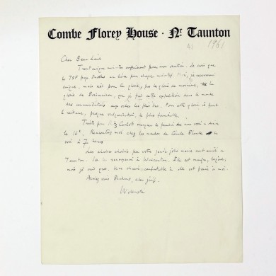 Autograph Letter, Signed - , 