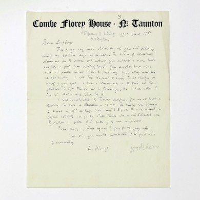 Autograph Letter, Signed - , 