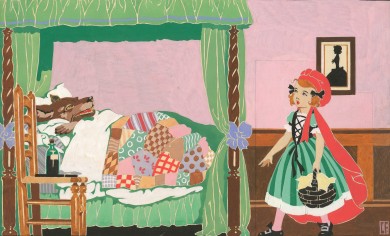 Original Ink and Watercolour for Little Red Riding Hood - , 