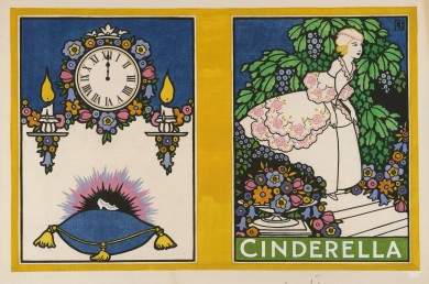 Original Ink and Watercolour Illustration for Cinderella - , 