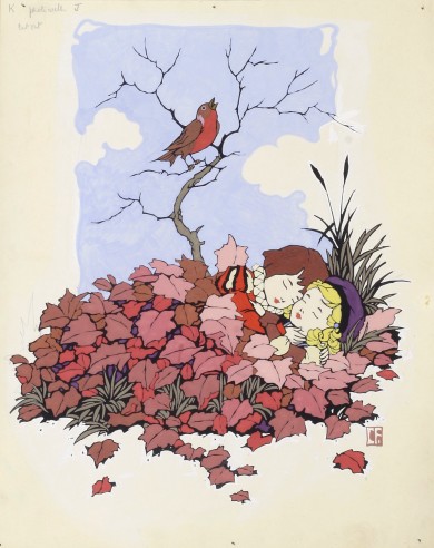 Original Ink and Watercolour for Babes in the Wood - , 