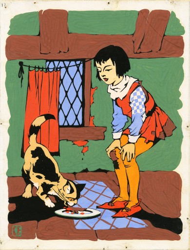 Original Ink and Watercolour for Dick Whittington - , 