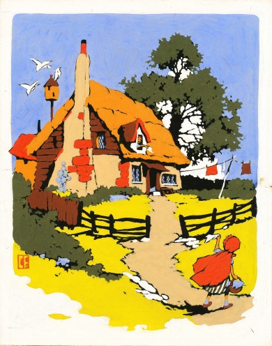 Original Ink and Watercolour for Little Red Riding Hood - , 