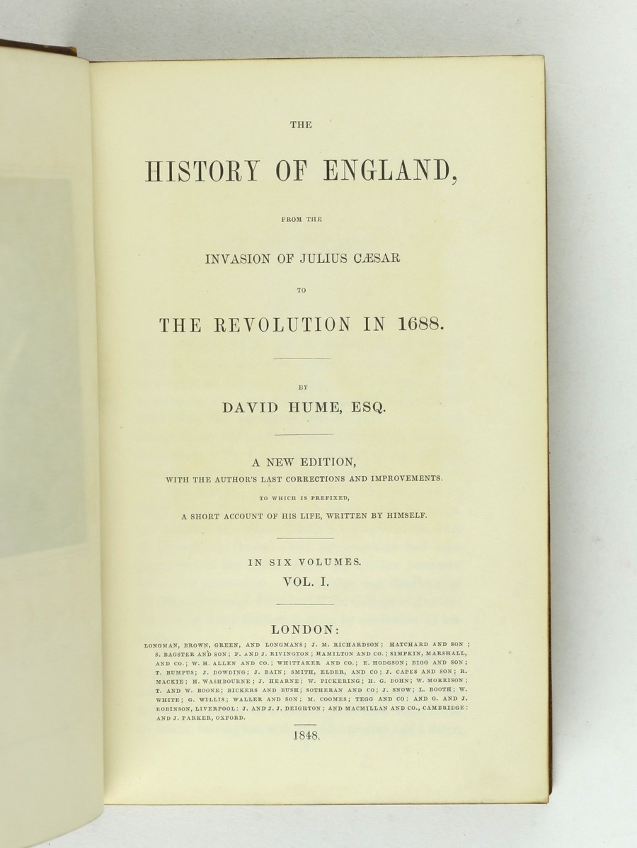 The History of England by HUME, David - Jonkers Rare Books