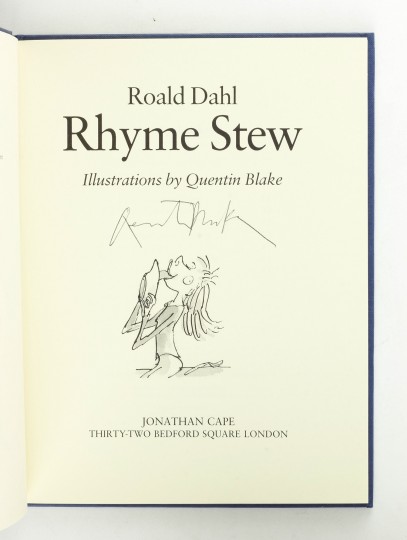 Rhyme Stew by DAHL, Roald - Jonkers Rare Books
