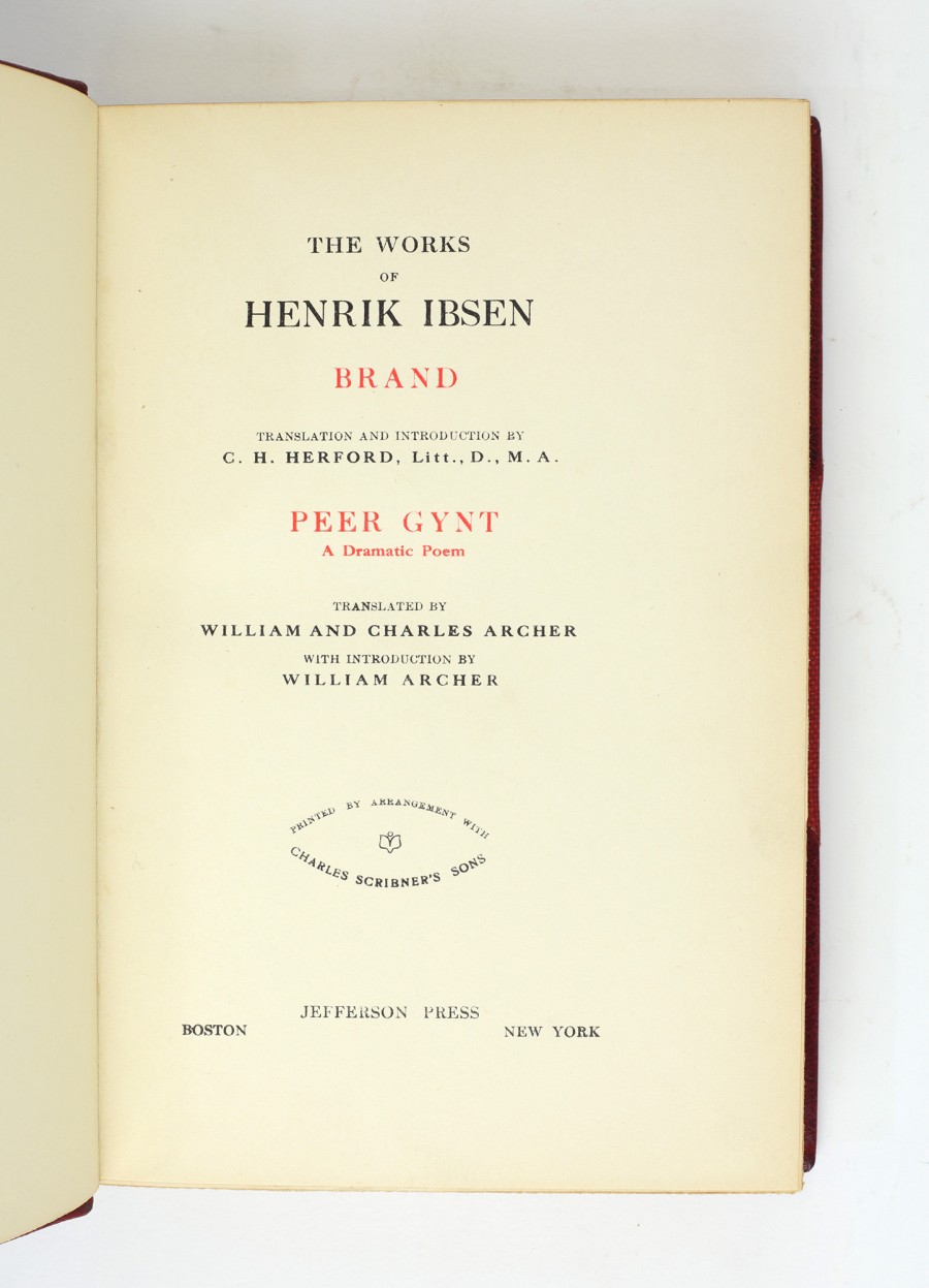 The Works of Henrik Ibsen by IBSEN, Henrik - Jonkers Rare Books