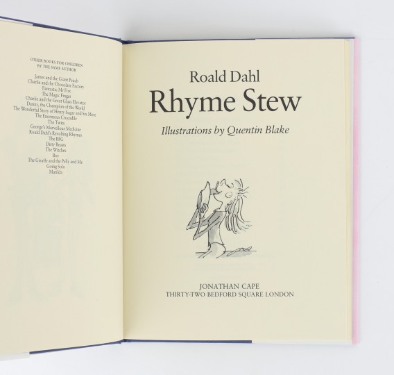 Rhyme Stew by DAHL, Roald - Jonkers Rare Books
