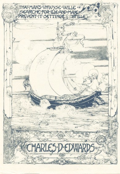 Bookplate of Charles D. Edwards - , 