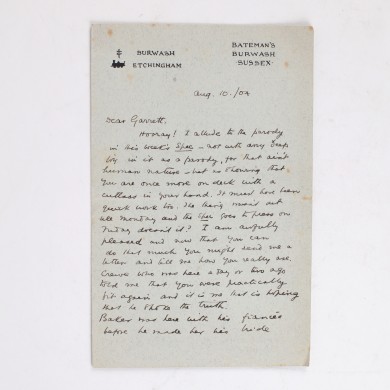 Autograph Letter Signed to Edmund Garrett - , 