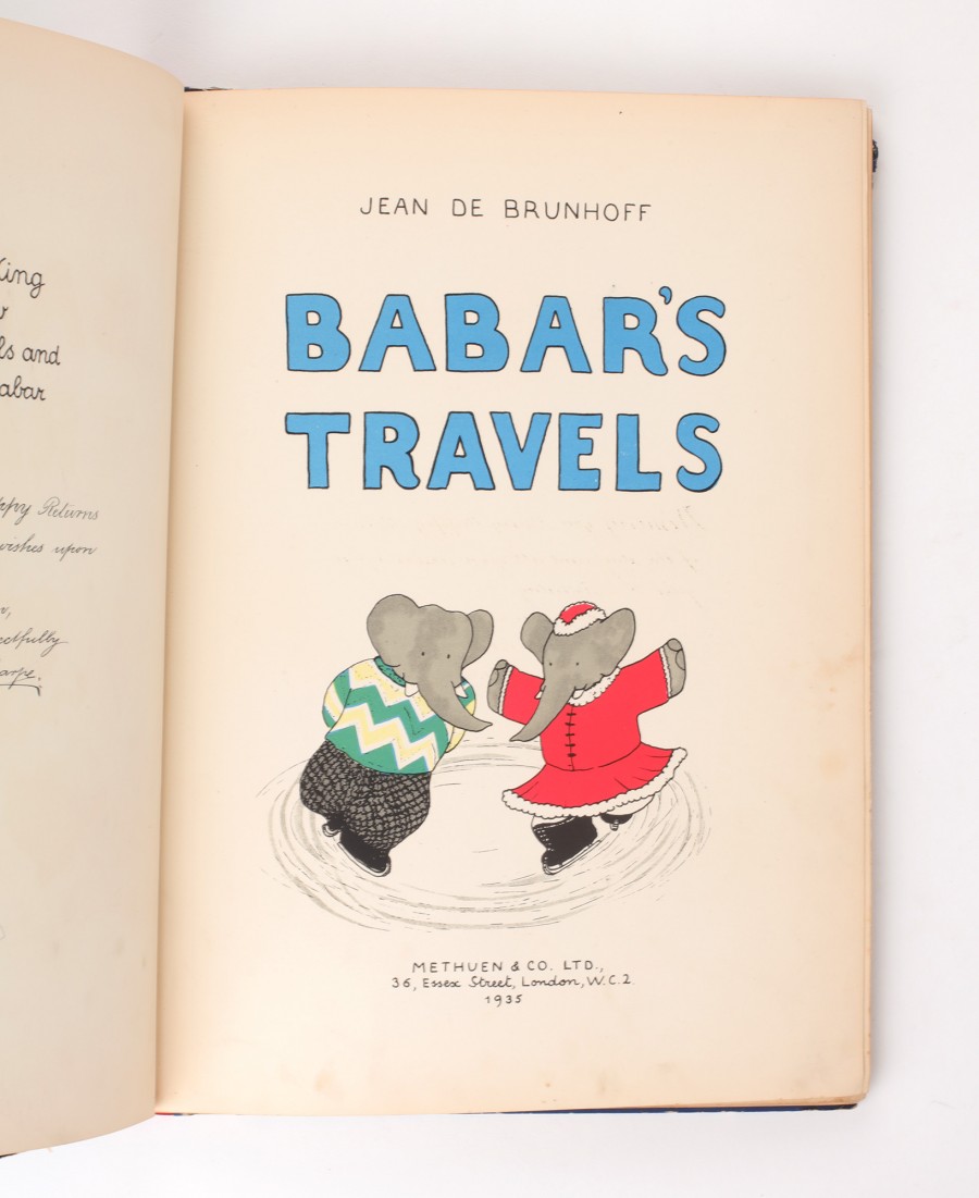 Babar's Travels by BRUNHOFF, Jean de - Jonkers Rare Books