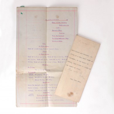 The Valuation of Hay, Straw, Manure, Tillages Etc at Bosmore Farm, Fawley - , 